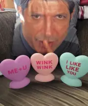 Valentine Candy Heart Blow Molds Tabletop Battery Operated (Jeff Not For Sale)