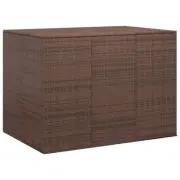 Poly Rattan Deck Box With Inner Bag Gas Lift Mechanism Garden Cushion Storage
