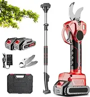 Cordless Electric Pruning Shears, 35mm Cutting Diameter, 2.1m Telescopic Pole, 4500mAh Battery, Battery-Powered Garden Secateurs for Fruit Trees, Orchards, and Bushes