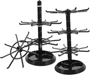 VANZACK Jewelry Organizer Stand Rotating Rack 3 Tier Keychain Hanger Earring Display Necklace Organizer