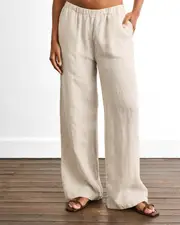 Piazza Linen Pants in Oatmeal