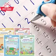 Magical Handwriting Workbook Set Reusable Copybook with Grooves for Kids 4 Books