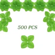 500 Pcs Artificial Flowers Green Leaves Bulk Faux Sepals Greenery Silk Fake