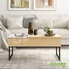 Narrow Console Table Hallway Sofa Couch Side Furniture Oak with Rattan Storage