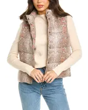 Unreal Fur Python Print Puffer Vest
