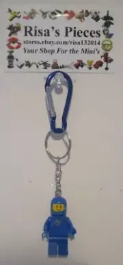 LEGO Mini-Figure Carabiner Keychain - Blue Astronaut (1 Keychain)