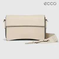 在飛比找momo購物網優惠-【ecco】Pinch Bag 真皮掀蓋肩背包-大(裸色 9