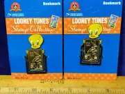 2X piece lot 1997 LOONEY TUNES USPS stamp collection bookmarks (2x Tweety Bird)