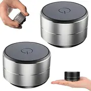 Buzzgo Speaker, Buzzgo Echo Speaker, Black Technology Mini Bone Conduction Speakers, Bone Conduction Resonance Subwoofer with Suction Cups (Silver*2)