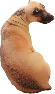 1PC 3D Dog Throw Pillow 3D Simulation Plush Stuffed Animal Cushion Pillow Toy for Kids, Home, Bed, Sofa ( Hound 50cm )