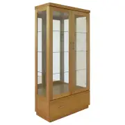 ANYA TASMANIAN OAK TIMBER DISPLAY CABINET SHELF BOOKSHELF BOOKCASE WHEAT
