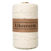 Braided Macrame Cotton Cord 4.5mm×109 Yards Macrame Cotton Rope Bohemia Macra...