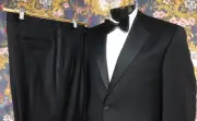 Luigi Bianchi Mantova Single-Breasted Virgin-Wool Pinstripe Tuxedo 40R