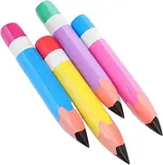 Vaguelly Giant Inflatable Pencil, 4pcs Inflatable Crayon Balloon, Large Blow up Crayons Jumbo Decorations Giant Crayons Prop Back to School Graduation Decor for Room Photo Prop