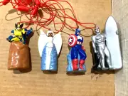 VTG. 1990S Marvel 4 PVC 3" FigurineS Silver Surfer,Wolverine,STORM,CAPT. AMERICA