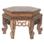 Wood Plant Stands Vintage Wooden Vase Aquarium Table Lamp Teapot Base for Home