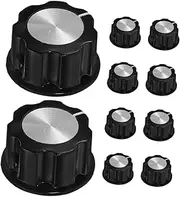OSALADI 10pcs Volume Control Knobs Universal Fit for Electric Guitars Bass Sturdy Screw-on Potentiometer Knobs