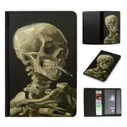 PASSPORT ITINERARY ORGANIZER|VAN GOGH-SKULL OF SKELETON WITH BURNING CIGARETTE