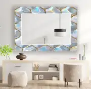 Gold Details Marble Wall Mirror