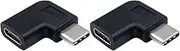 Duttek USB-C 90 Degree Adapter, Right & Left Angled 90 Degree USB-C USB 3.1 Type-C Male to Female Extension Adapter for Laptop & Macbook Tablet & Mobile Phone , Surface Pro, Lenovo Yoga PC (M/F) (2-pack)