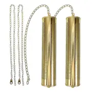1 Set of Heavy Duty Iron Clock Weight Grandfather Clock Weight Part DIY Chain Weight Clock Wall Clock Supplya Golden 21.00X4.00X4.00CM