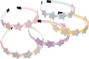 [TOVINANNA] Star Shape Headband Set of 5 Sequin Boys and Girls Hairband Sparkling Decorative Hair Accessories for Girls Party Wear