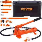 VEVOR 4 Ton Porta Power Kit, Portable Hydraulic Jack with 3.9 ft/1.2 m Oil Hose, Auto Body Frame Repair Kit with Storage Case for Car Repair, Truck, F