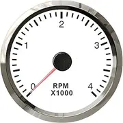GPVPGHGRJ Universal Car Boat 52mm WiFi Tachometer 0-4000RPM Generator ATV Programmable Gauge for Diesel Gasoline 12/24V with Backlight Speedometer(4KRPM WS)