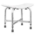 Bath Shower Portable Adjustable Crossed Braced Frame Stool Seat 125kg Capacity