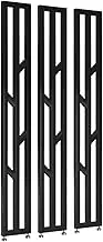 GUAWJRZDP Metal Wall Partition, Floor to Ceiling Wall Post Partitions Screens, Room Separation Deviders Post, Privacy Screens Columnar, Partition Column Versatile Space Separator(Black,140cm/55.1in/4.