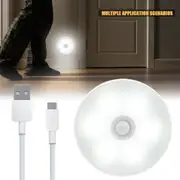 Motion Sensor LED Night Cabinet Light Body Induction Lamp USB Rechargeable