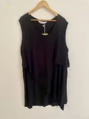 New Tags - TS TAKING SHAPE Size 18 Or M Black Bahamas Drape Dress