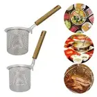 Fries Basket Strainer Frying Mesh Basket Fry Chip Deep Basket Fine Mesh Anti