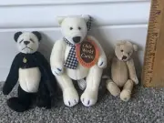 Lot 3 Mini Dollhouse Bears Panda, Polar Bear, Teddy Mary Meyer Ganz Cute Buy Now
