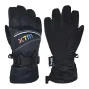 XTM Swoosh Black Kid's Snow Ski Winter Gloves