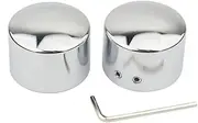 jininghaibo Motorcycle Front Axle Nut Cover Caps Bolt Aluminum Compatible With Touring Electra Glide Dyna Street Bob Fat Bob Sportster XL Softail(Chrome)