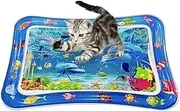 Pet Water Bed - Sensory Water Play Mat for Cats - Sensory Anti Scratch Comfort Enrichment Toys for Indoor Pool Summer Animal Kitten