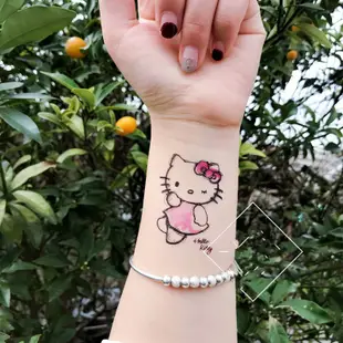 【2件9元】紋身貼持久 可愛hello kitty貓咪 男女防水 紋身貼紙 刺青貼纹身贴 贴纸 文身 刺青T499