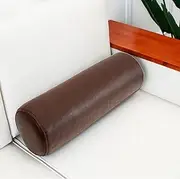 DUOLEH Round Roll Cylinder Pillow Waterproof Bolster Pillow, Armrest Support Cushion Bed Pillow, Sleeping Cushion Bedside Protection Pillow, Removable Headboard Pillow (50x15cm,Brown)