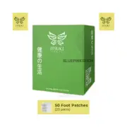 GREEN BOX ITSUKI KENKO NATURAL DETOX FOOT PATCH 50 SACHET HERBAL CLEANSING -NEW