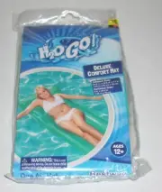 H2O Go Green Teal Air Deluxe Comfort Mat Swimming Pool Beach Water Float Raft