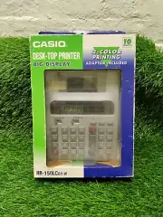 Desktop Calculator Printer Casio HR-150LCGY-W Big Display 10 Digits 2-Color