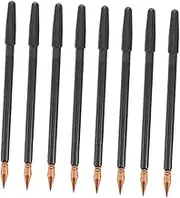 KALLORY 8pcs Scratching Paint Pen: Paper Art Tool Board Scratch Painting Pen Tools for Kids Stylus Pens Wooden Child Paintbrush