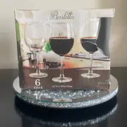 Barletta circleware wine glass cups 6 piece set 15.75 oz glasses new in box