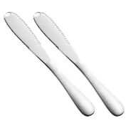 2X Butter Knife Cheese Slicer Stainless Sandwich Spreader Scraper Kitchen Tool
