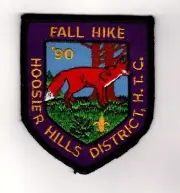 Hoosier Trails Council Bloomington Indiana, Hoosier Hills District 1990 Patch