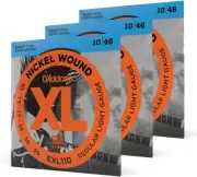 EXL110-3D Nickel Wound Electric Guitar Strings, Regular Light, 10-46, 3 Sets