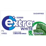 14 Piece Wrigley's Extra White Spearmint Gum 27g