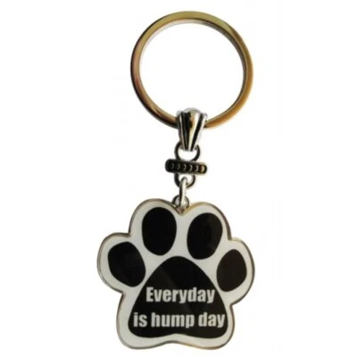 Paw Print Key Chain Fob Everyday is Hump Day