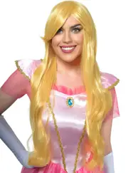 Golden Blonde Peachy Princess Womens Costume Wig